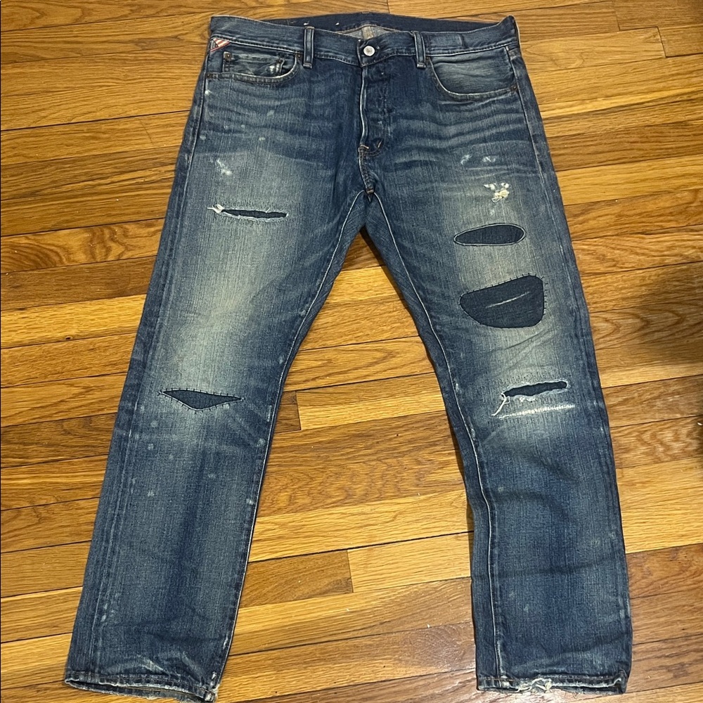 Denim & Supply Ralph Lauren Distressed Dark Blue Jeans